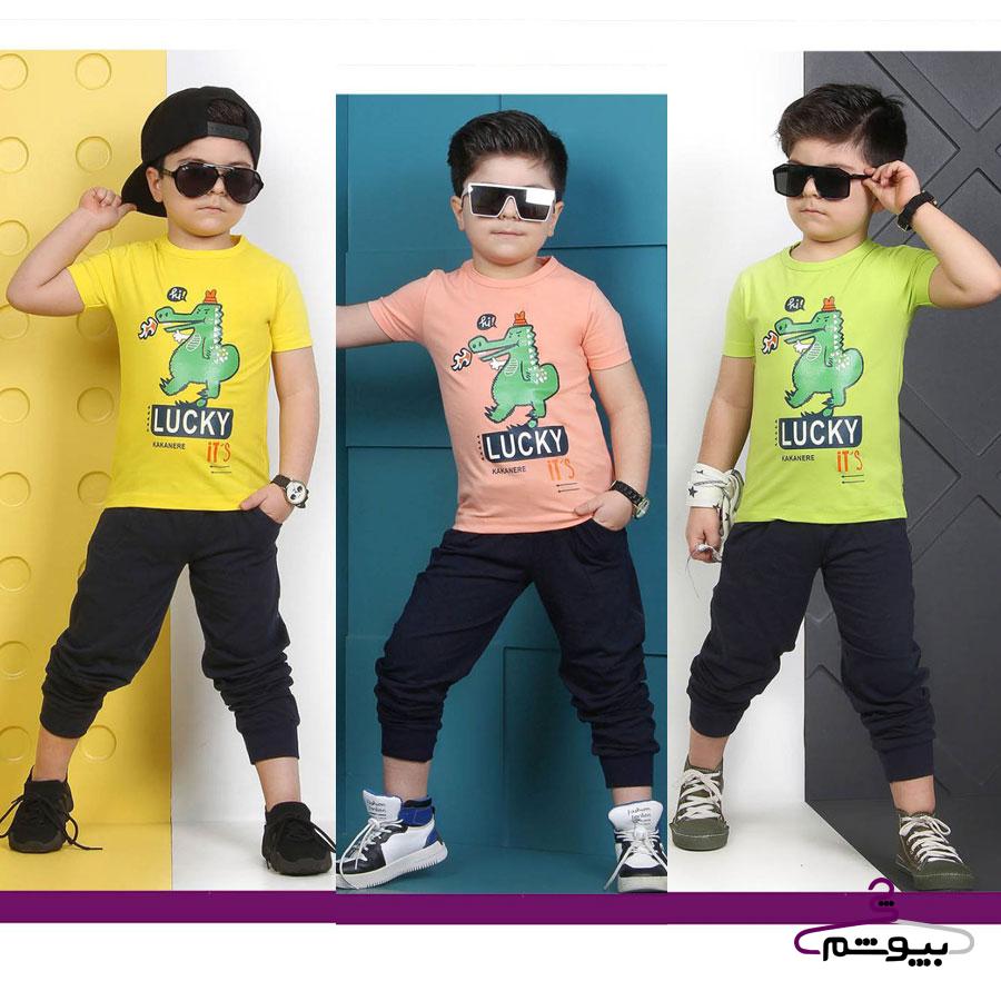 ست خانگی پسرانه طرح دایناسور